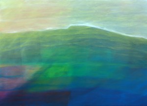 "Open 6 - In Land" 2016-2017 Oil on canvas 75x100 cm by Manfred Krautschneider